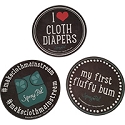 Cloth Diaper Advocacy Stickers by Sticky Bellies & Spray Pal (Set of 3)
