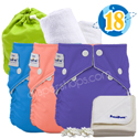 FuzziBunz(R) Perfect Size Cloth Diaper Deluxe Package  - NEW COLORS