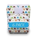 6 Pack - Thirsties One-Size Pocket Diapers