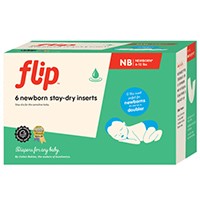 Flip 6-Pack Newborn Reusable Inserts: Stay-Dry